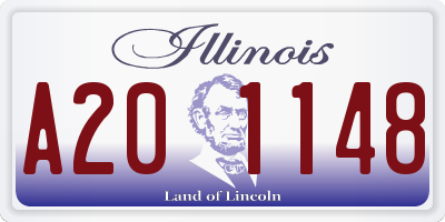 IL license plate A201148