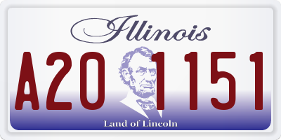 IL license plate A201151
