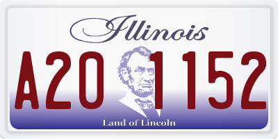 IL license plate A201152