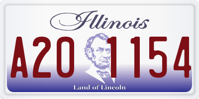 IL license plate A201154
