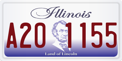 IL license plate A201155