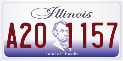 IL license plate A201157