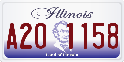 IL license plate A201158
