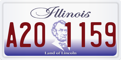 IL license plate A201159