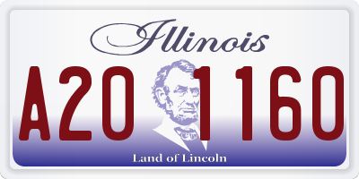 IL license plate A201160