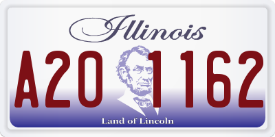 IL license plate A201162