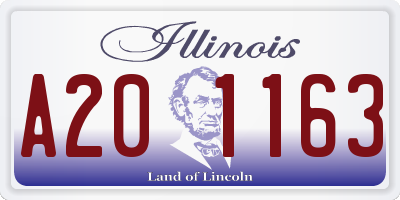 IL license plate A201163