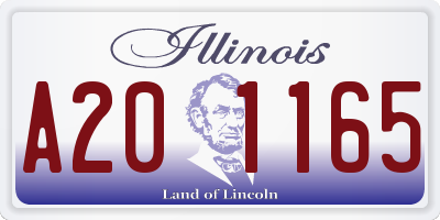 IL license plate A201165