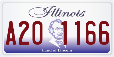 IL license plate A201166