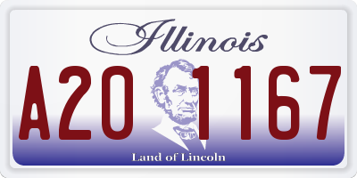 IL license plate A201167