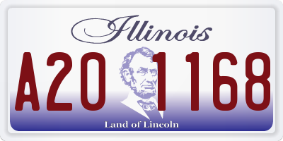 IL license plate A201168