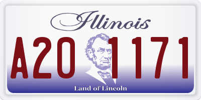 IL license plate A201171