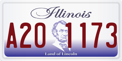 IL license plate A201173