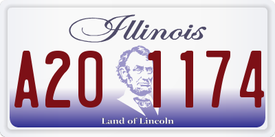 IL license plate A201174