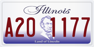 IL license plate A201177