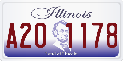 IL license plate A201178