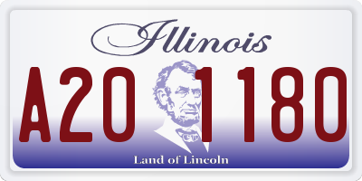 IL license plate A201180