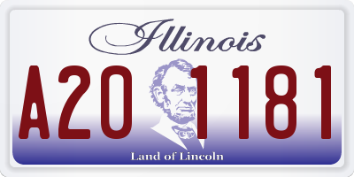IL license plate A201181