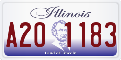 IL license plate A201183