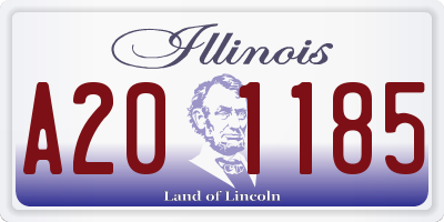 IL license plate A201185