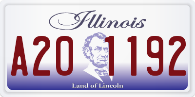 IL license plate A201192