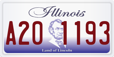 IL license plate A201193