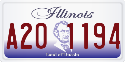 IL license plate A201194