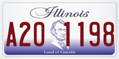 IL license plate A201198