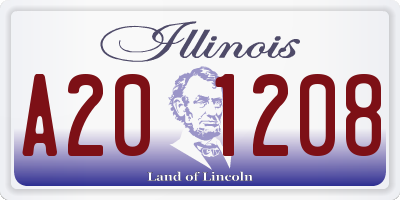 IL license plate A201208