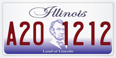 IL license plate A201212