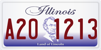 IL license plate A201213