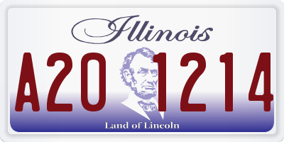 IL license plate A201214