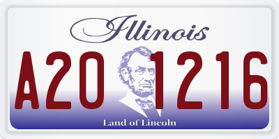 IL license plate A201216