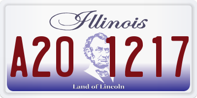 IL license plate A201217