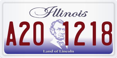 IL license plate A201218