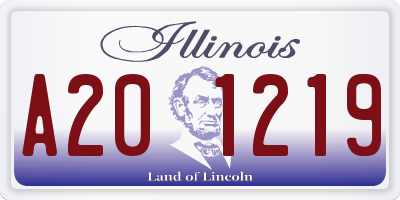 IL license plate A201219