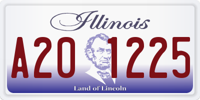 IL license plate A201225