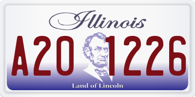 IL license plate A201226