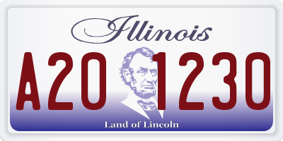 IL license plate A201230