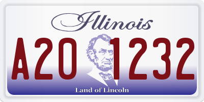 IL license plate A201232