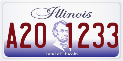 IL license plate A201233