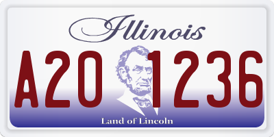 IL license plate A201236