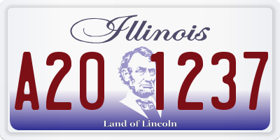 IL license plate A201237