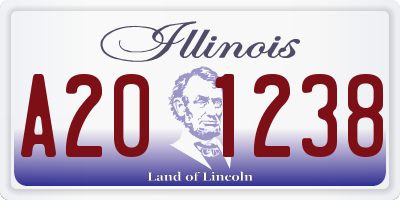 IL license plate A201238