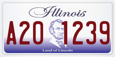 IL license plate A201239