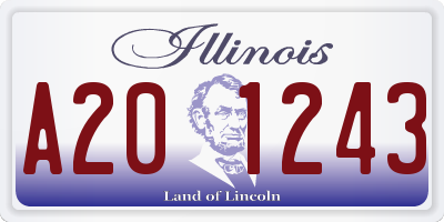 IL license plate A201243