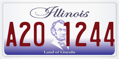 IL license plate A201244