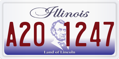 IL license plate A201247