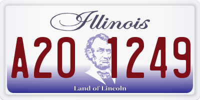 IL license plate A201249