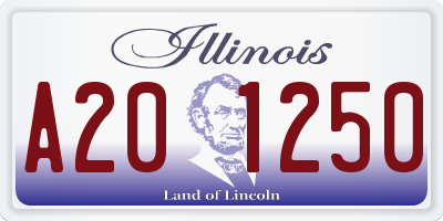 IL license plate A201250